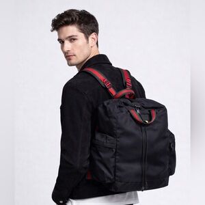 Gucci Techno Canvas Web Drawstring Tiger Head Nylon Backpack in Black 450979